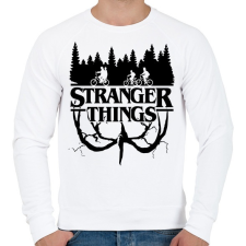 PRINTFASHION Stranger Things fekete - Férfi pulóver - Fehér férfi pulóver, kardigán