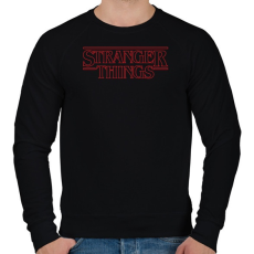 PRINTFASHION Stranger Things - Férfi pulóver - Fekete