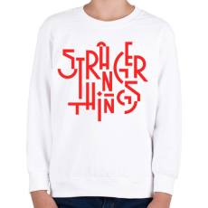 PRINTFASHION Stranger Things - Gyerek pulóver - Fehér