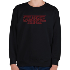 PRINTFASHION Stranger Things - Gyerek pulóver - Fekete