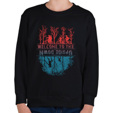 PRINTFASHION stranger things - Gyerek pulóver - Fekete