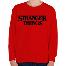 PRINTFASHION stranger things - Gyerek pulóver - Piros gyerek póló
