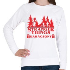 PRINTFASHION Stranger Things karácsony - Női pulóver - Fehér