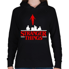 PRINTFASHION Stranger Things Max - Női kapucnis pulóver - Fekete
