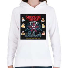 PRINTFASHION Stranger Things - Női kapucnis pulóver - Fehér