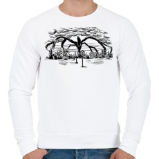 PRINTFASHION Stranger Things Shadow Monster - Férfi pulóver - Fehér