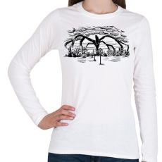PRINTFASHION Stranger Things Shadow Monster - Női hosszú ujjú póló - Fehér