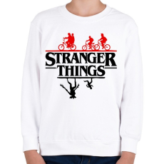 PRINTFASHION stranger things upside down 2 - Gyerek pulóver - Fehér