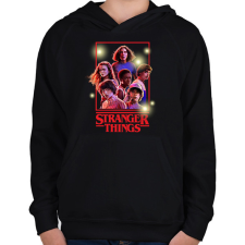 PRINTFASHION #strangerthings - Gyerek kapucnis pulóver - Fekete gyerek pulóver, kardigán