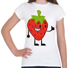 PRINTFASHION Strawberry  - Női póló - Fehér