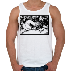 PRINTFASHION Streetwear painting - Férfi atléta - Fehér