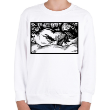 PRINTFASHION Streetwear painting - Gyerek pulóver - Fehér gyerek pulóver, kardigán