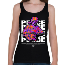 PRINTFASHION Streetwear peace - Női atléta - Fekete