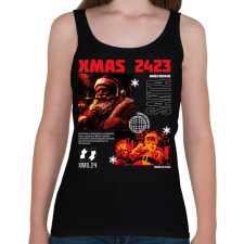 PRINTFASHION Streetwear xmas - Női atléta - Fekete női trikó