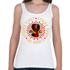 PRINTFASHION Strike first, Strike hard, No mercy - Cobra Kai - Női atléta - Fehér