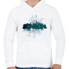 PRINTFASHION STROM - Férfi kapucnis pulóver - Fehér férfi pulóver, kardigán