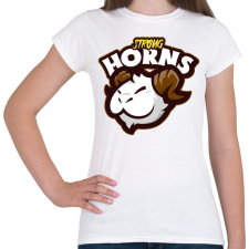 PRINTFASHION Strong Horns - Női póló - Fehér női póló