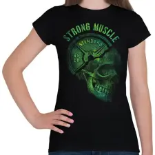 PRINTFASHION Strong Muscle - Női póló - Fekete női póló