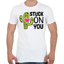 PRINTFASHION Stuck on you - Férfi póló - Fehér férfi póló