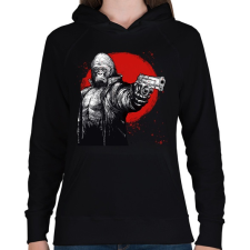 PRINTFASHION Stukkeres Gorilla - Női kapucnis pulóver - Fekete női pulóver, kardigán