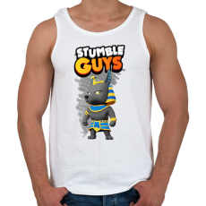 PRINTFASHION Stumble guys anubis - Férfi atléta - Fehér
