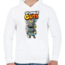 PRINTFASHION Stumble guys anubis - Férfi kapucnis pulóver - Fehér férfi pulóver, kardigán
