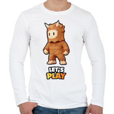 PRINTFASHION Stumble Guys - Bigfoot - Férfi hosszú ujjú póló - Fehér férfi póló