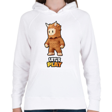 PRINTFASHION Stumble Guys - Bigfoot - Női kapucnis pulóver - Fehér női pulóver, kardigán