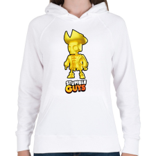 PRINTFASHION Stumble Guys - Capt. Goldhert - Női kapucnis pulóver - Fehér női pulóver, kardigán