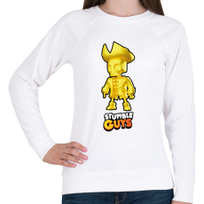 PRINTFASHION Stumble Guys - Capt. Goldhert - Női pulóver - Fehér