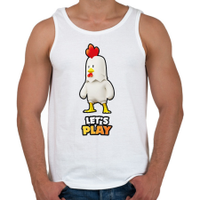 PRINTFASHION Stumble Guys - Chicken - Férfi atléta - Fehér atléta, trikó