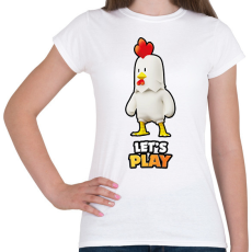 PRINTFASHION Stumble Guys - Chicken - Női póló - Fehér