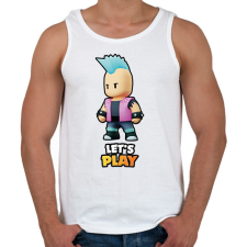 PRINTFASHION Stumble Guys - Cyberpunk - Férfi atléta - Fehér atléta, trikó