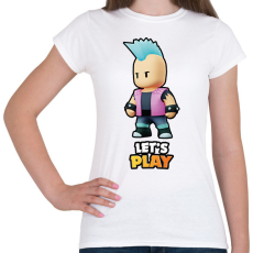 PRINTFASHION Stumble Guys - Cyberpunk - Női póló - Fehér