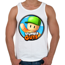 PRINTFASHION Stumble Guys - Férfi atléta - Fehér atléta, trikó