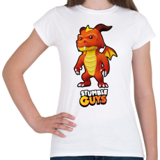 PRINTFASHION Stumble Guys - Inferno Dragon - Női póló - Fehér