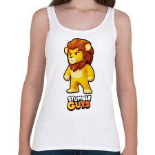PRINTFASHION Stumble Guys - Leonidas - Női atléta - Fehér női trikó