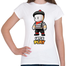PRINTFASHION Stumble Guys - Mime Rowan - Női póló - Fehér