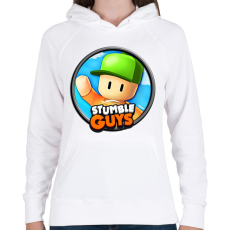 PRINTFASHION Stumble Guys - Női kapucnis pulóver - Fehér