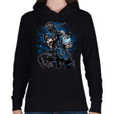 PRINTFASHION Sub Zero - Női kapucnis pulóver - Fekete női pulóver, kardigán