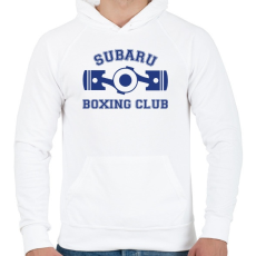 PRINTFASHION Subaru Boxing Club - Férfi kapucnis pulóver - Fehér