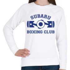 PRINTFASHION Subaru Boxing Club - Női pulóver - Fehér női pulóver, kardigán