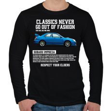 PRINTFASHION Subaru Impreza - Férfi hosszú ujjú póló - Fekete