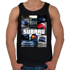 PRINTFASHION Subaru montázs - Férfi atléta - Fekete