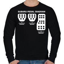 PRINTFASHION Subaru pedál - Férfi pulóver - Fekete férfi pulóver, kardigán