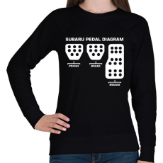 PRINTFASHION Subaru pedál - Női pulóver - Fekete