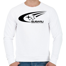 PRINTFASHION Subaru Rally Team - Férfi pulóver - Fehér férfi pulóver, kardigán