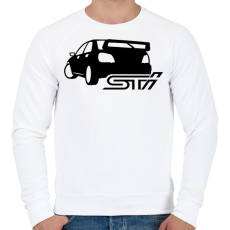 PRINTFASHION Subaru STi - Férfi pulóver - Fehér