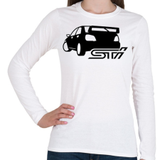 PRINTFASHION Subaru STi - Női hosszú ujjú póló - Fehér női póló