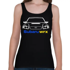 PRINTFASHION Subaru wrx - Női atléta - Fekete női trikó